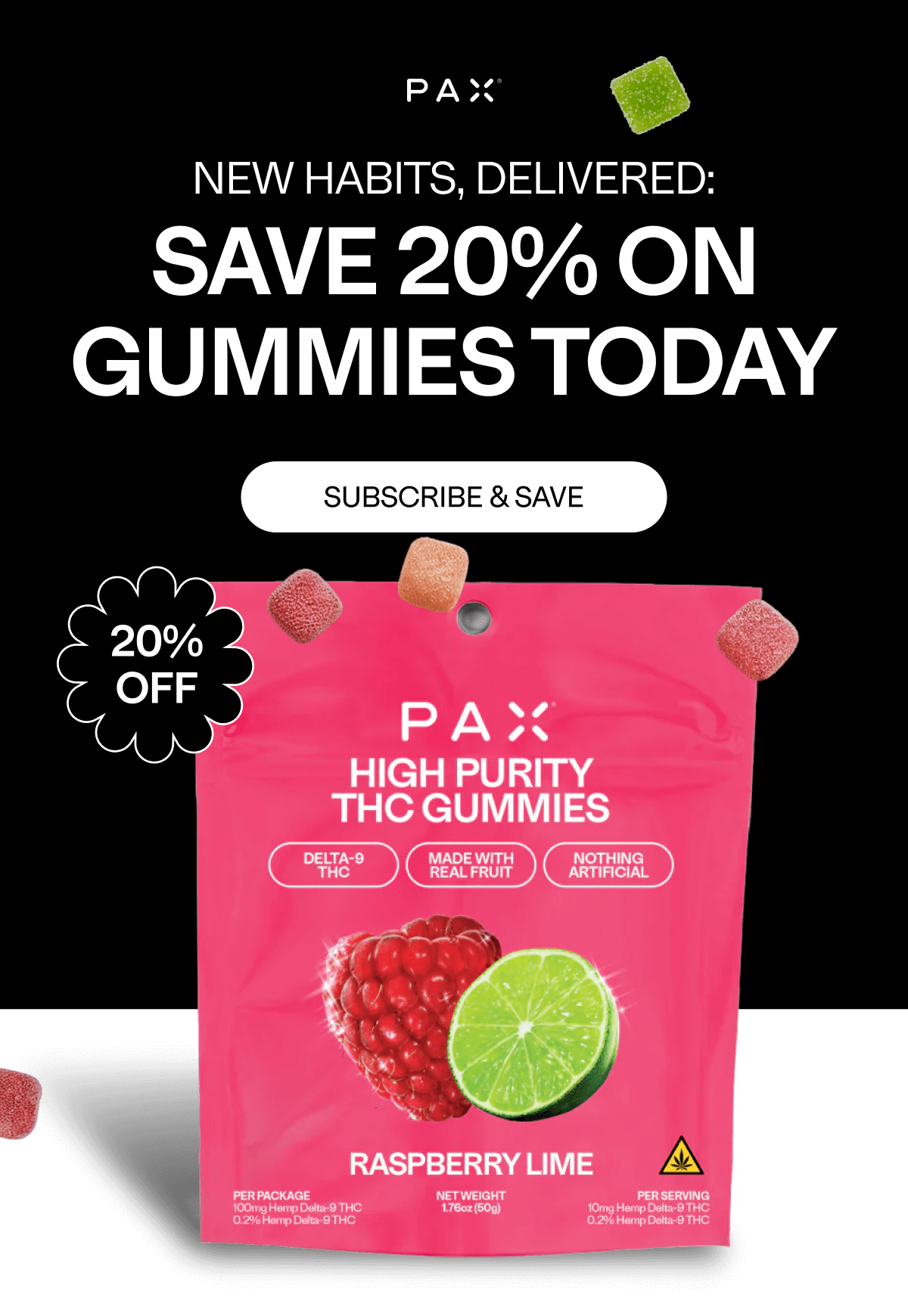 New Habits, Delivered: Save 20% on Gummies Today