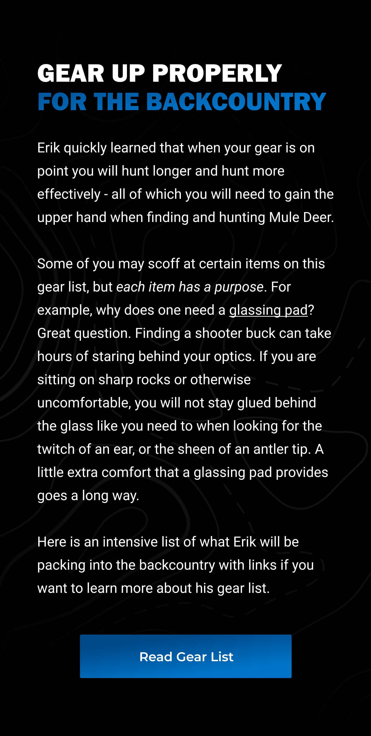 Gear Up With Erik's Early Season Archery Mule Deer Gear List 🎒 Muley