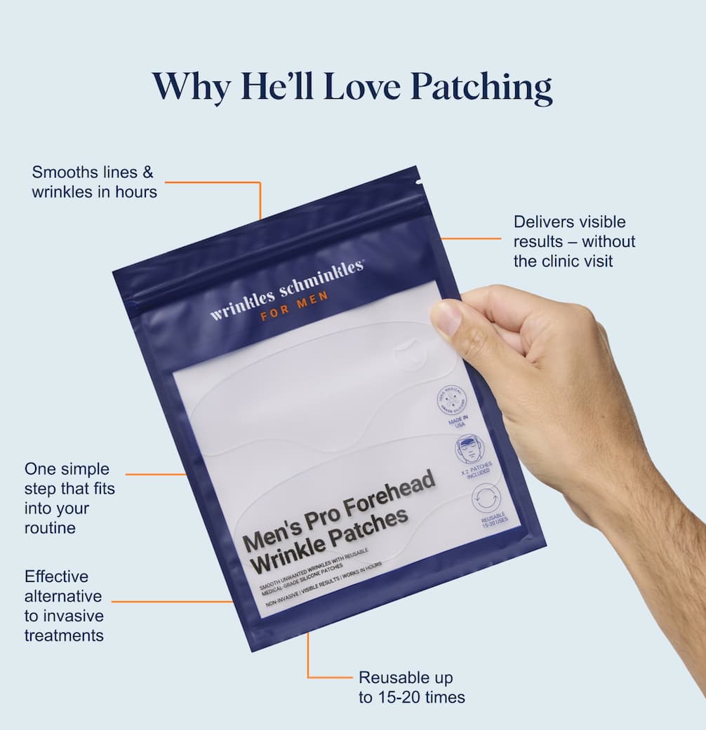 Why He’ll Love Patching ✅ Smooths lines & wrinkles in hours ✅ Delivers visible results – without the clinic visit ✅ One simple step that fits into your routine ✅ Effective alternative to invasive treatments ✅ Reusable up to 15-20 times ➡️ SHOP NOW