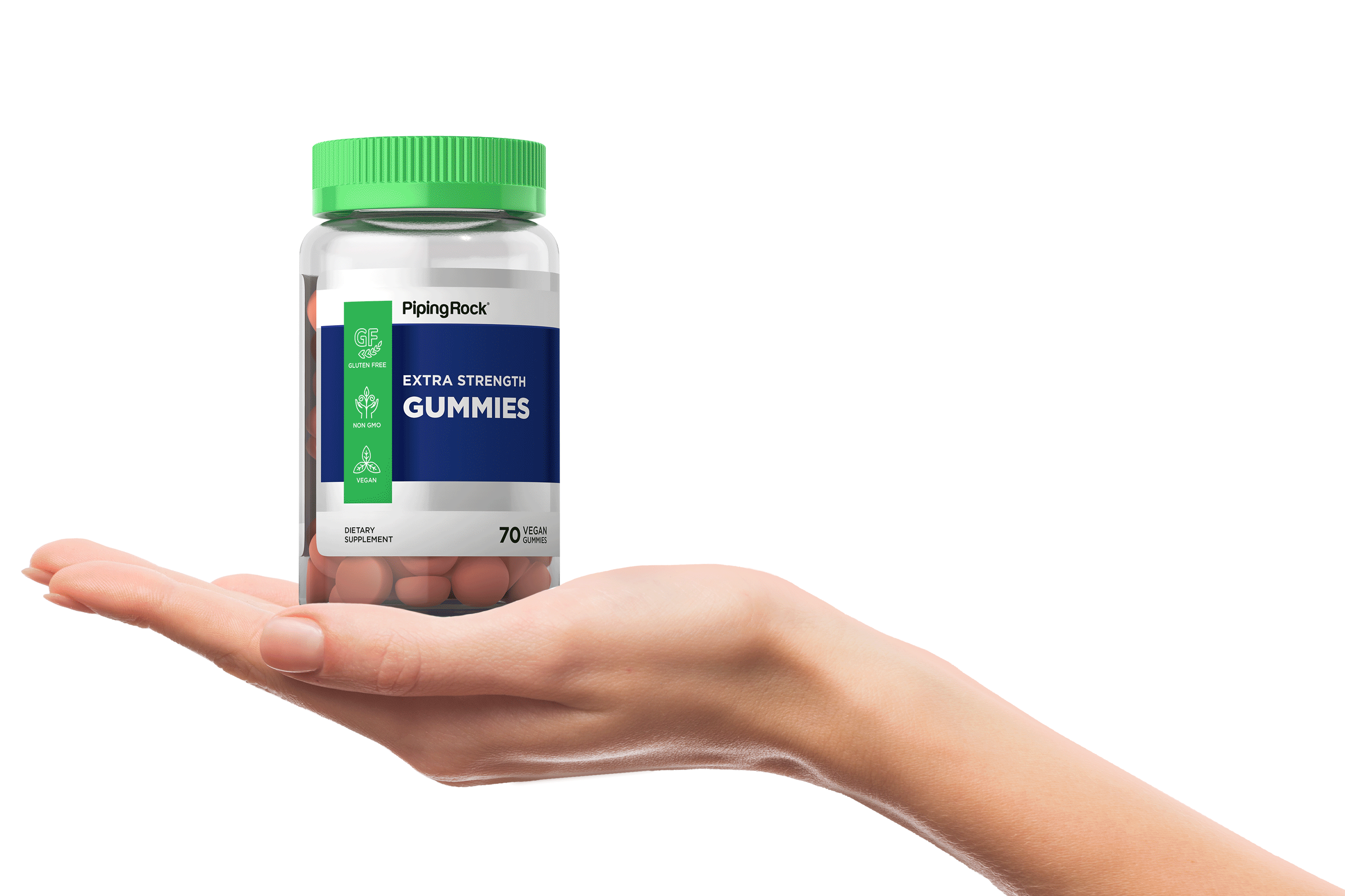 Animated gif with hand hold vitamin bottle