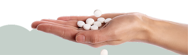 Hand with supplements