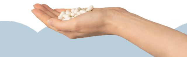 Hand with supplements