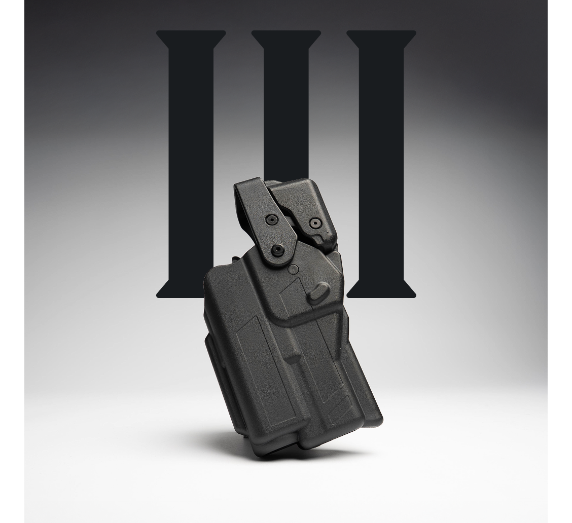 Level III Holster with Triple Retention for Patrol and Duty Use