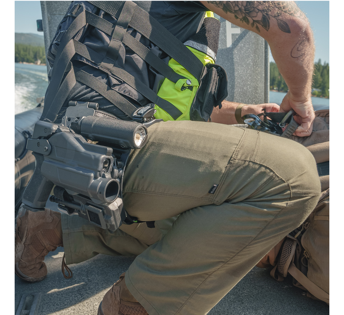 Get a Close-up of RAPID FORCE&reg; duty holster with Dynamic Drop Leg attachment
