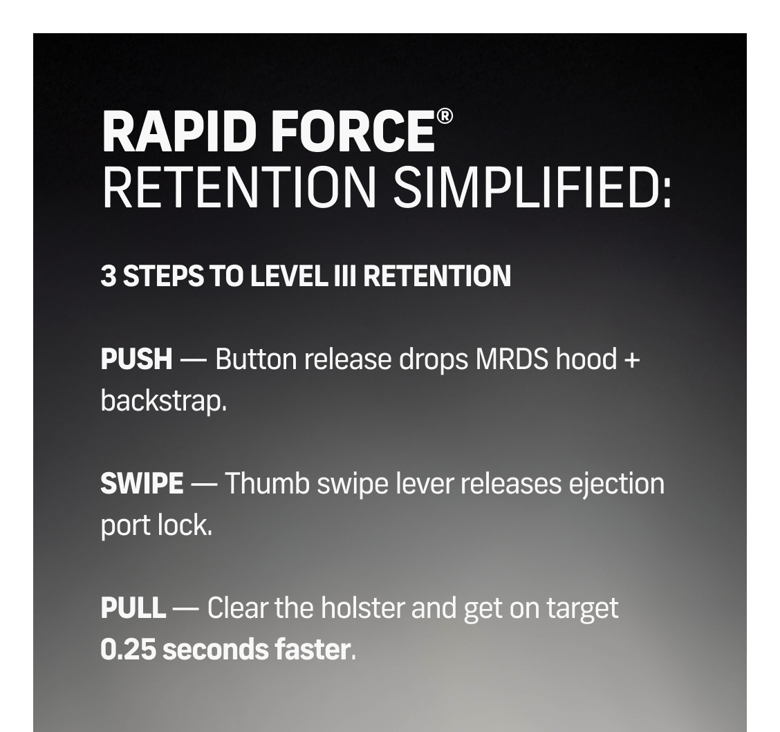 RAPID FORCE&reg; Level III Retention Simplified