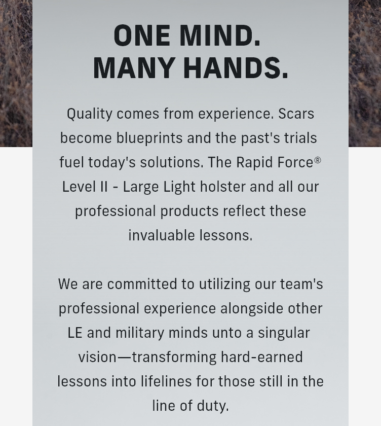 One Mind. Many Hands. | Quality In Product