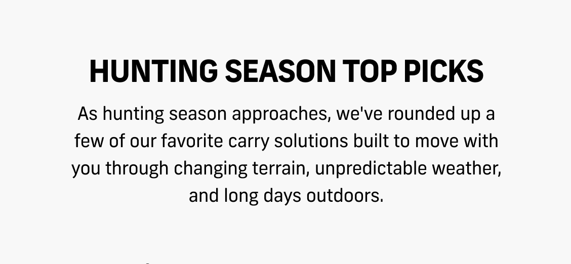 Hunting Season Top Picks