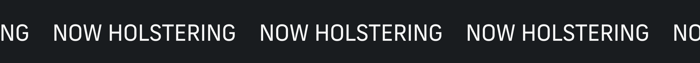 Now Holstering Now Holstering