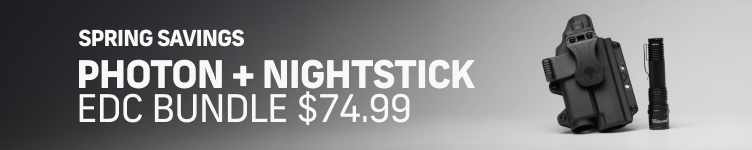 Photon + Nightstick EDC Bundle $74.99 | Practical. Everyday. Performance. | The Photon EDC Pack: Everything You Need | VIDEO | The Photon&reg; EDC Pack is a complete carrying system for your everyday needs. What's Included: Two Holster Options (One for lights, one for standard), Multiple ways to carry your gear, Gun cleaning kit | SHOP PHOTON EDC PACK