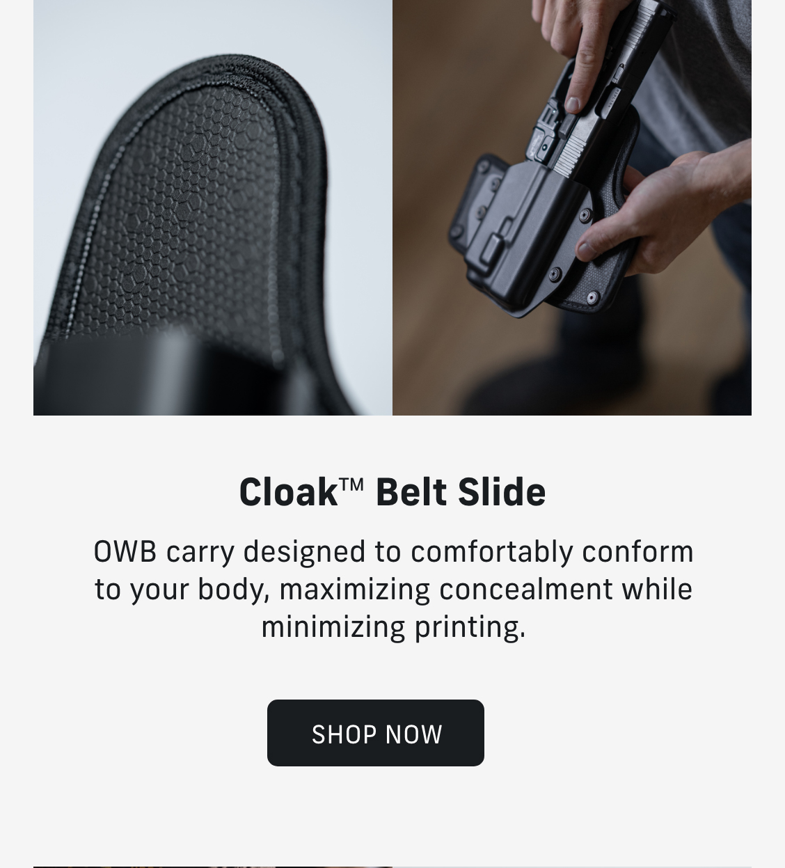 Cloak™ Belt Slide Holsters | SHOP NOW