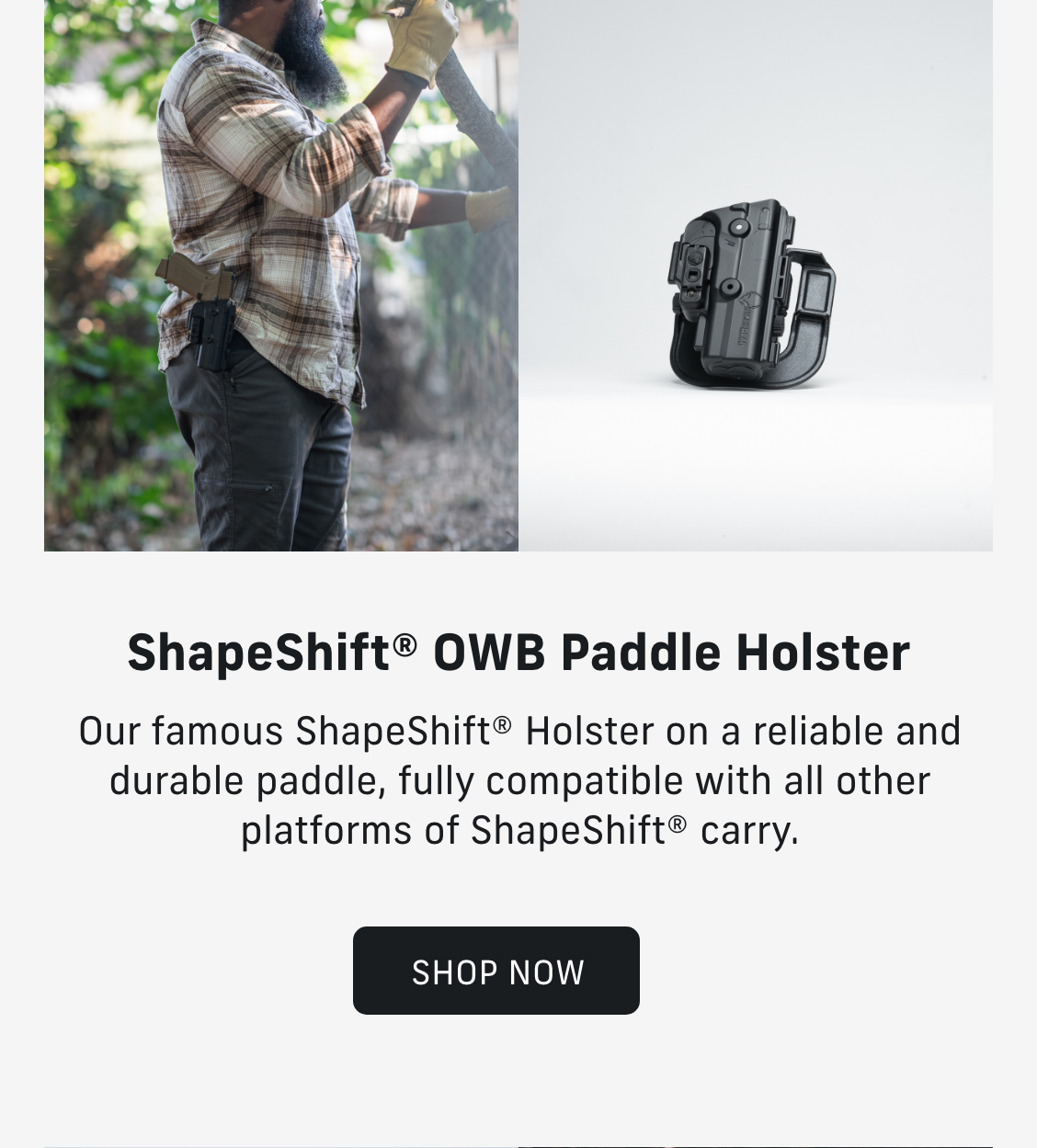 ShapeShift® OWB Paddle Holster | SHOP NOW