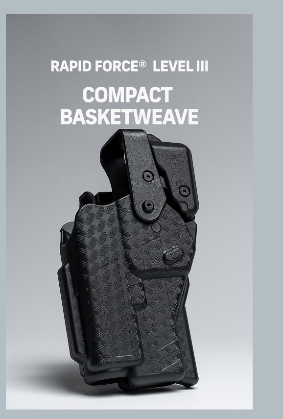 Rapid Force&reg; Level III Duty Holster for Glock Compact Light in Basketweave