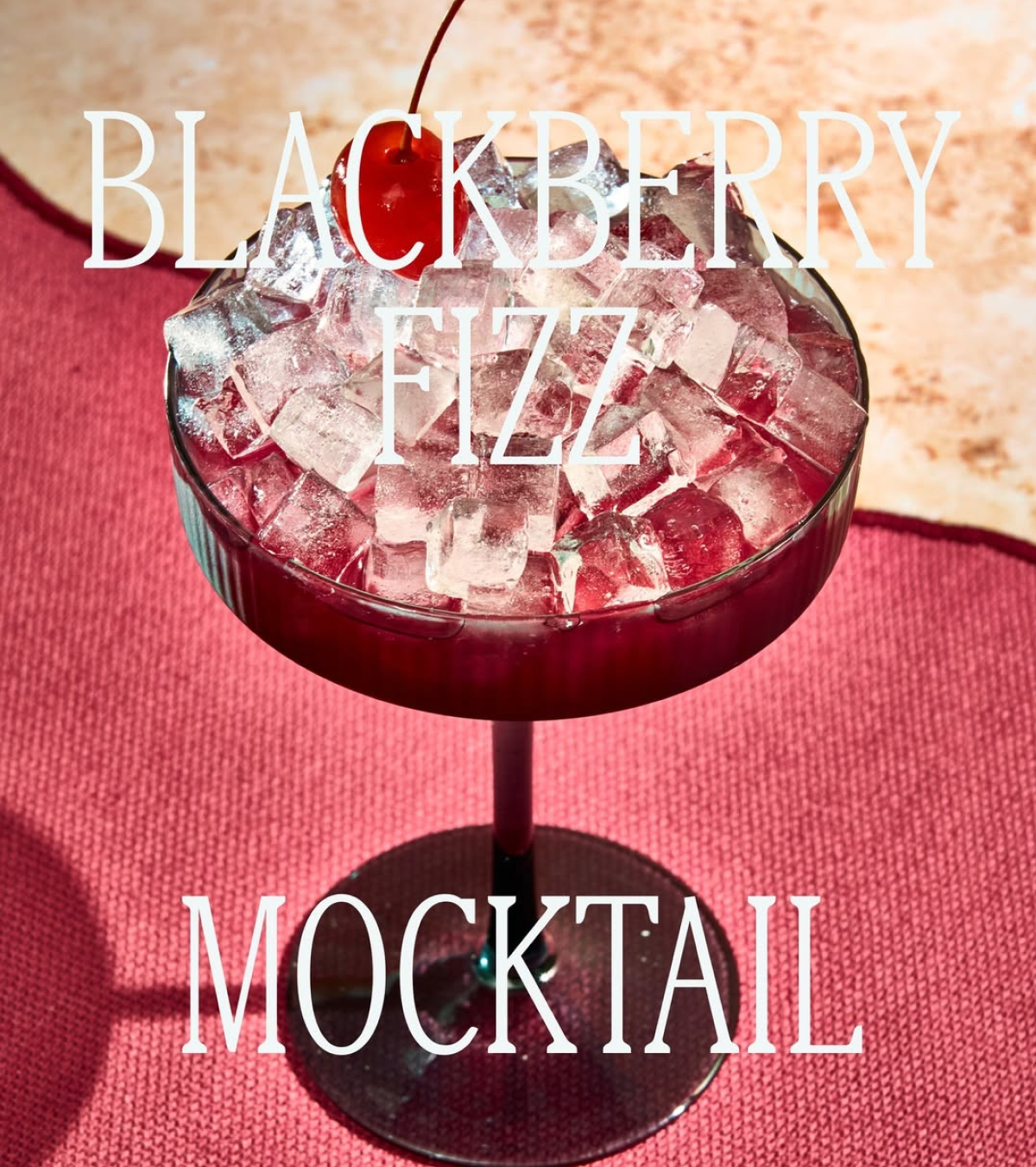 Blackberry Fixx Mocktail made with Pebble Ice Tray