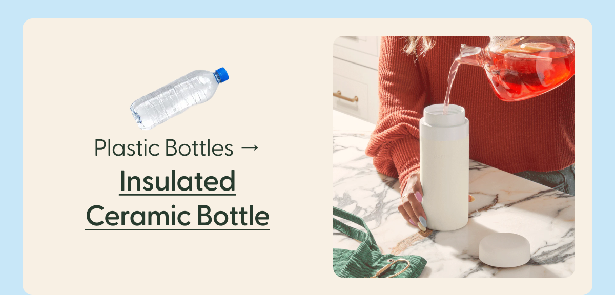 Plastic Bottles → Insulated Ceramic Bottle 