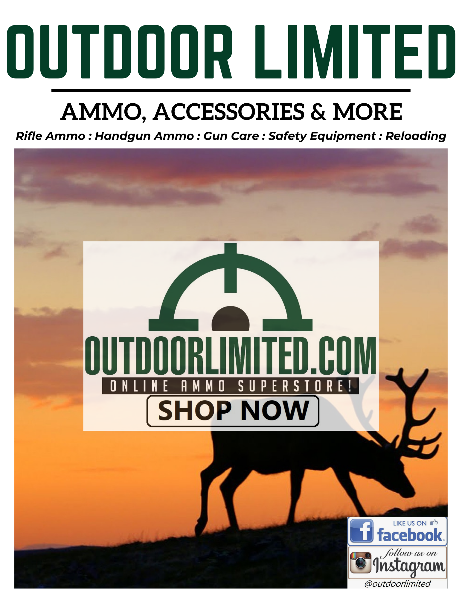 Suns out, Guns out! FREE ammo can with 250 purchase!🌞 Outdoor Limited