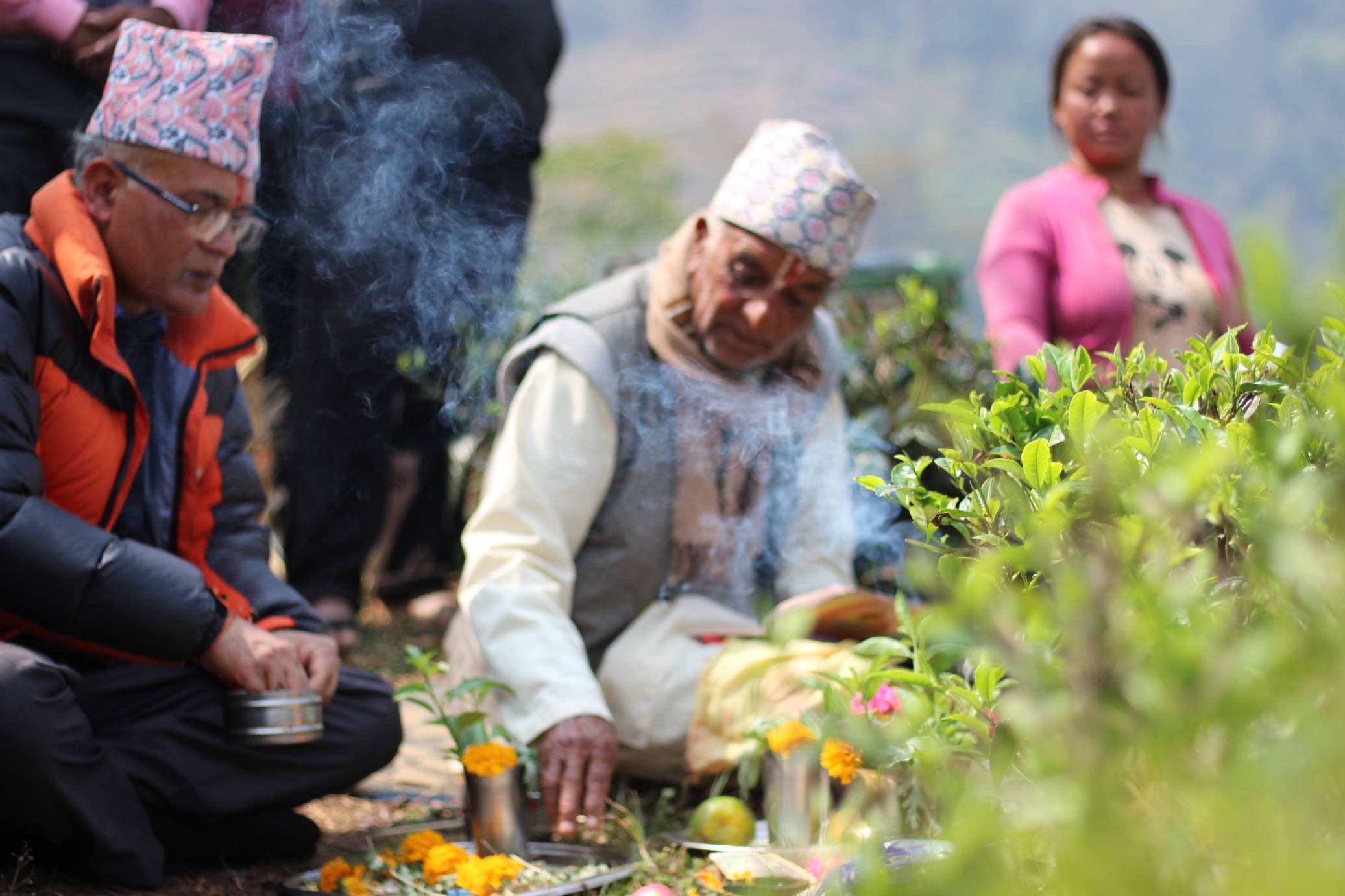 Welcoming the first flush with a religious ceremony
