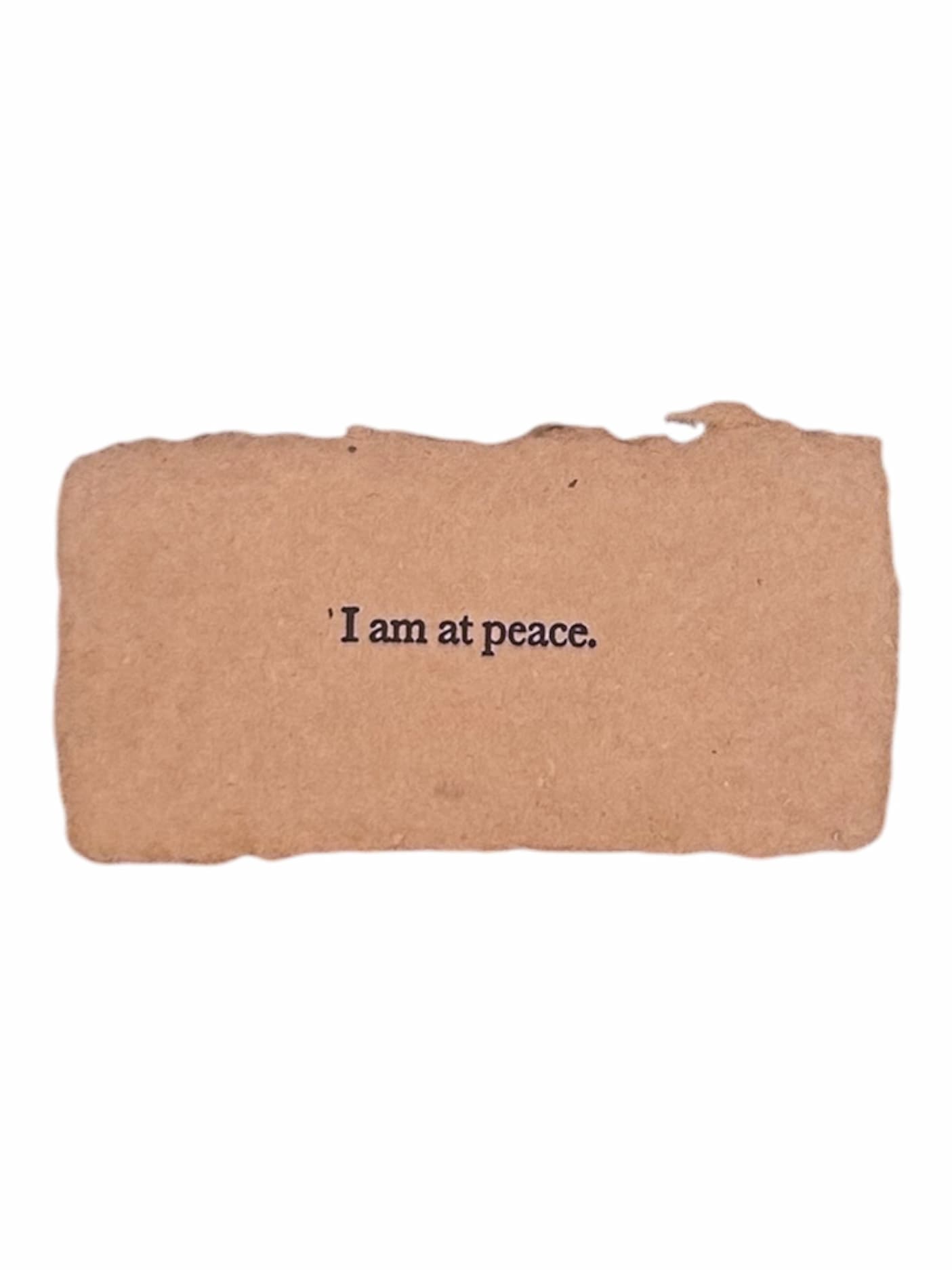 I am at peace — this month's affirmation card