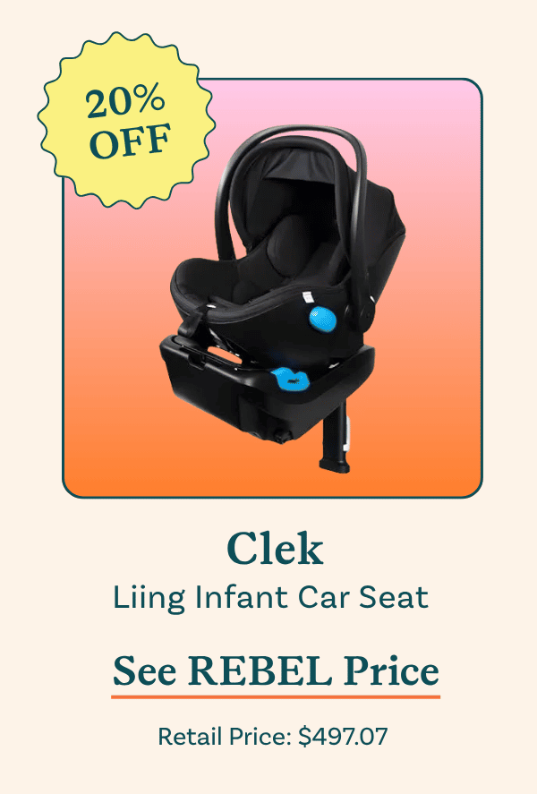  Hot Deal Clek Liing Infant Car Seat with Adjustable Load Leg - Railroad Ziip