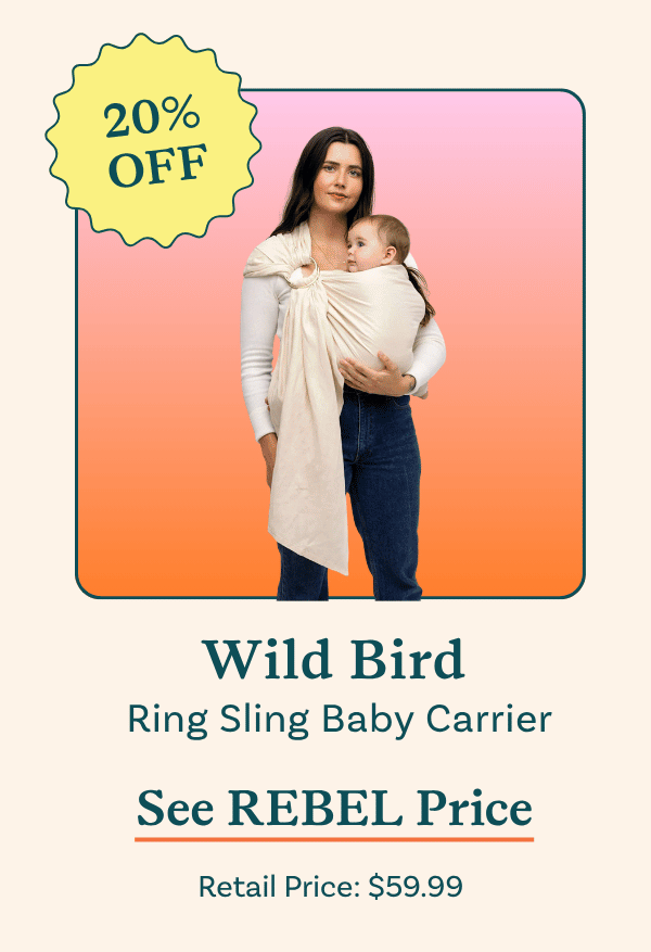Wild Bird Ring Sling Baby Carrier - Sparrow/Gold Ring