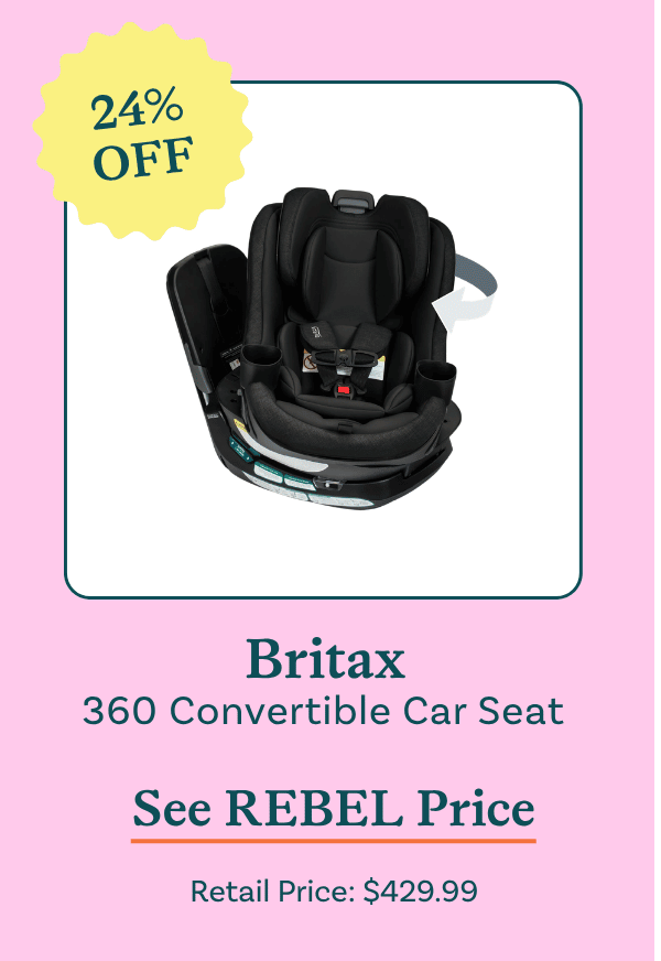 Britax Galaxy 360 Rotating Slim Convertible Car Seat with Swivel Smooth - Raven Black