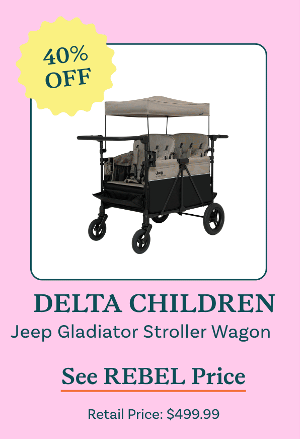 DELTA CHILDREN Jeep Gladiator 4-Seater Stroller Wagon