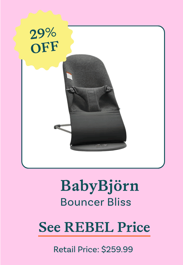 BabyBjörn Bouncer Bliss - Jersey - Charcoal Grey 3D