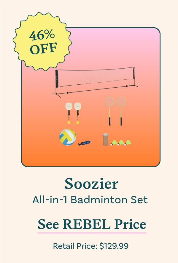 Soozier All-in-1 Badminton Set, Height Adjustable for Pickleball, Volleyball, Badminton, Backyard, Beach, Driveway Game