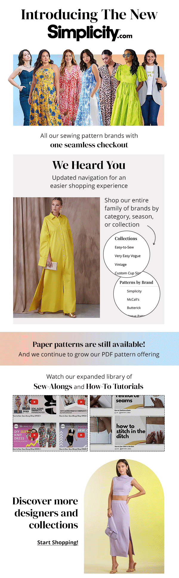 The New Simplicity site is Live Simplicity Patterns