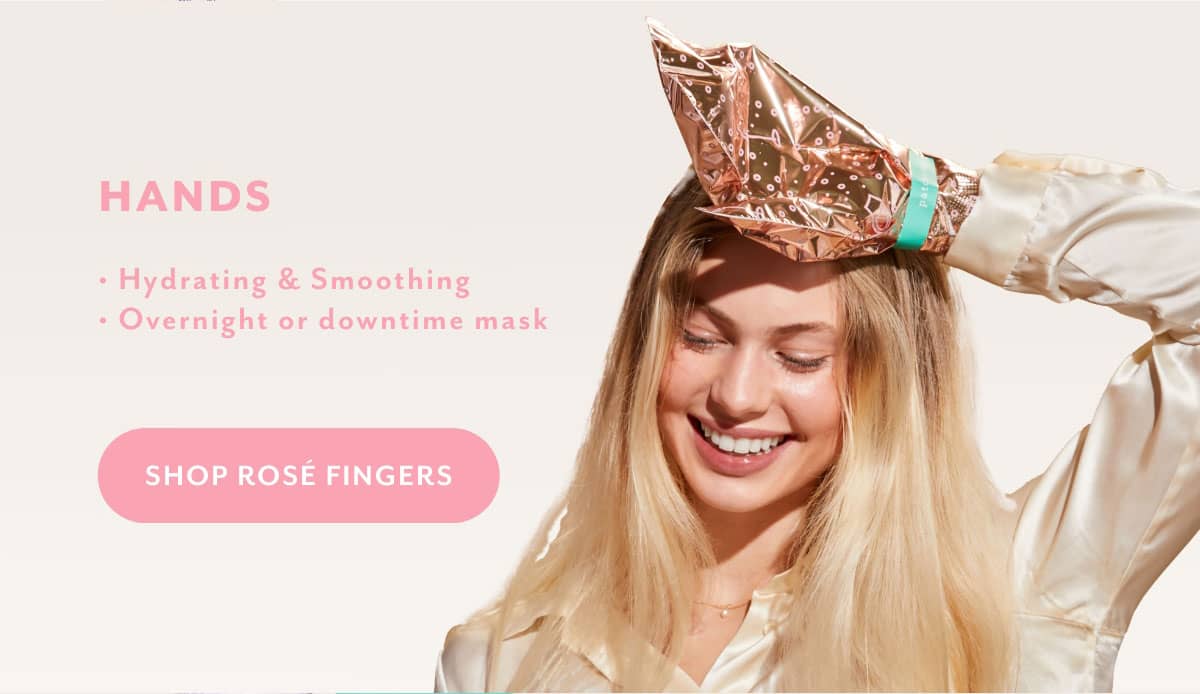 Rosé fingers hand mask to restore and heal dry cracked hands