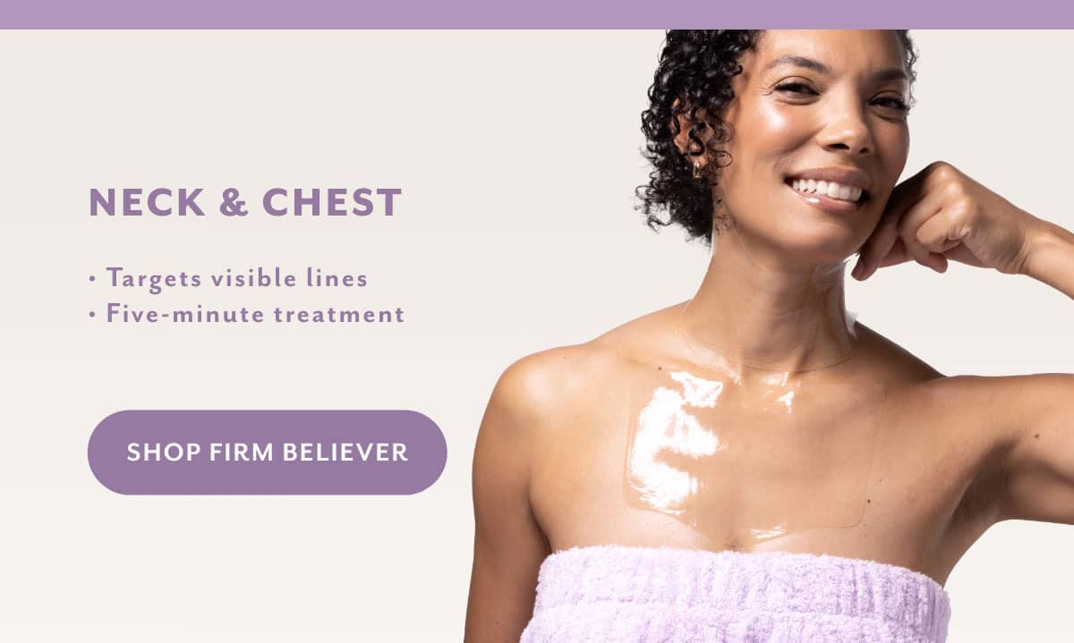 neck and chest smoothing mask hydrogel to hydrate fine lines on your neck