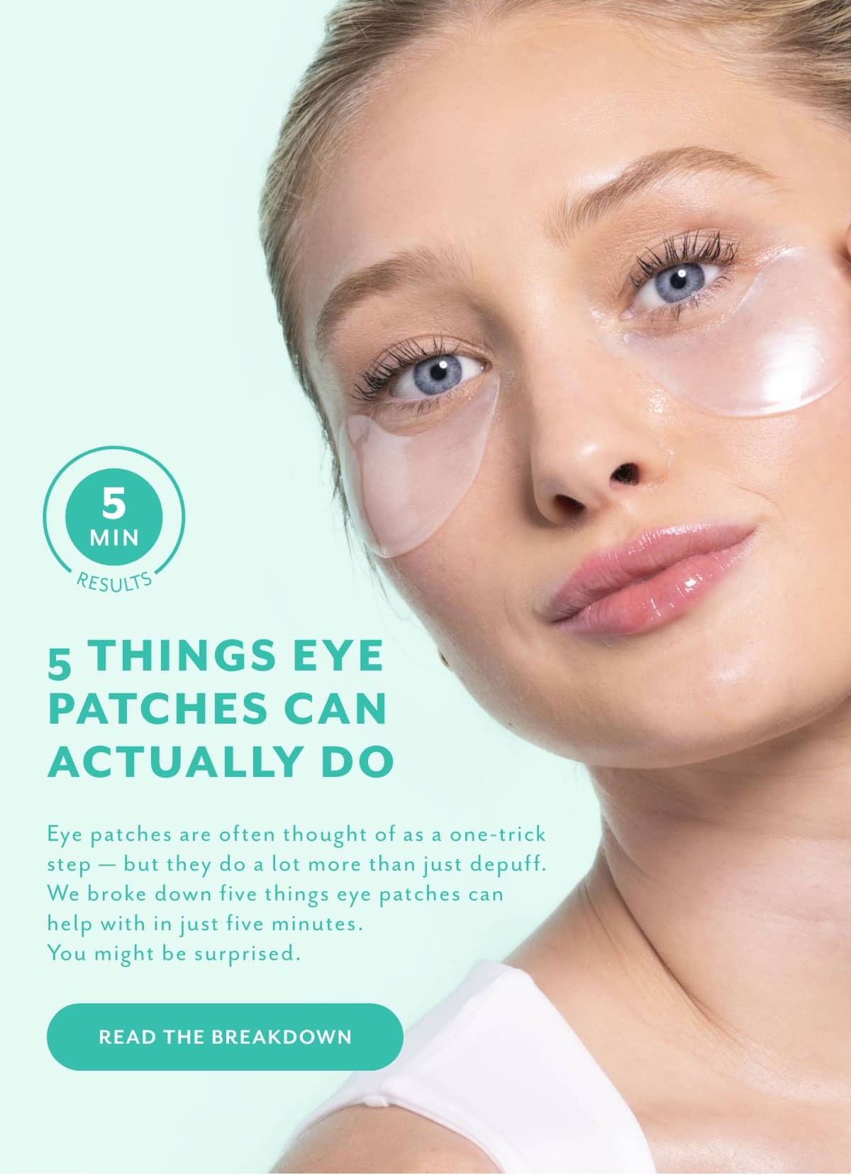 so what can five minutes of wearing eye masks do for your under-eyes