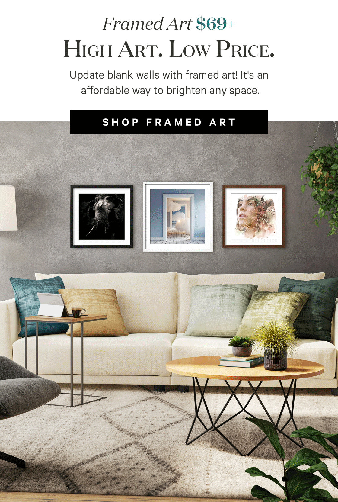 Art = an affordable way to update your home. Art