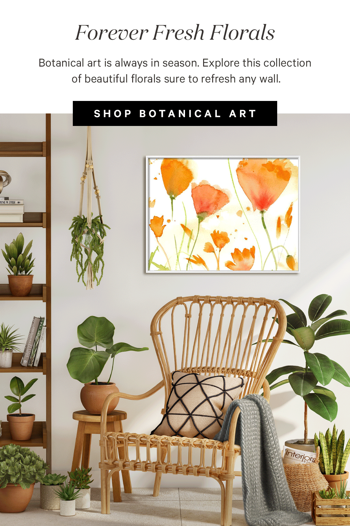 Floral art is forever fresh and fashionable. Art