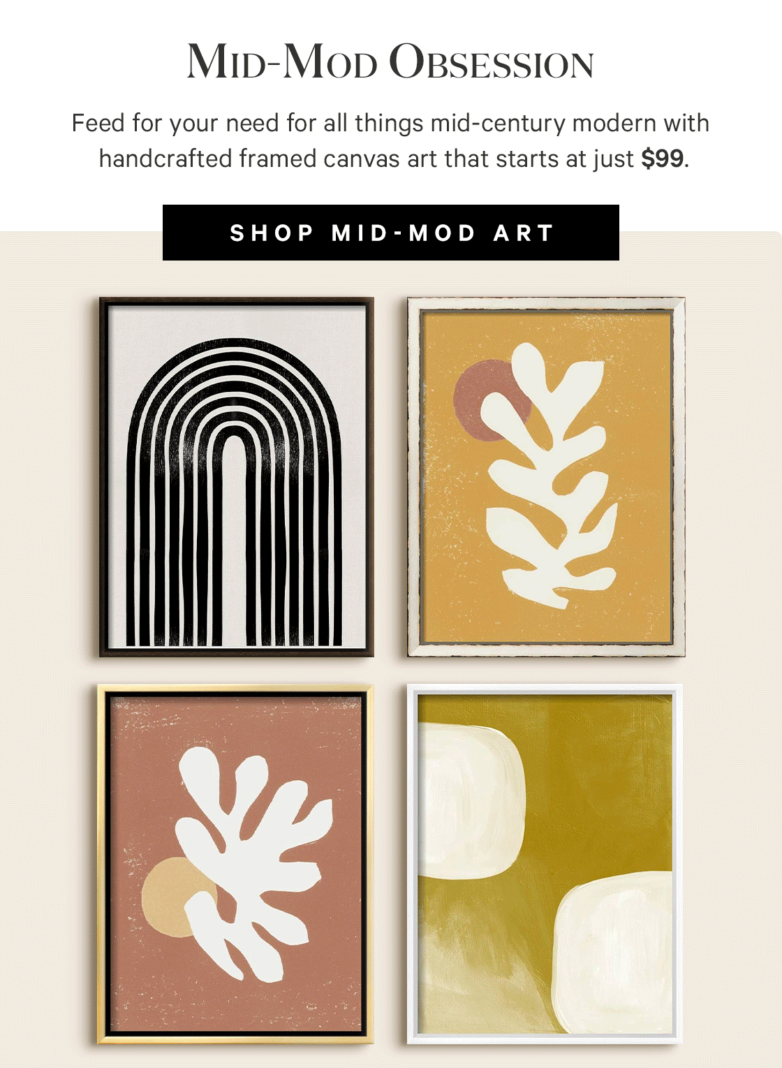 Midcentury modern art is THE summer decor trend. Art