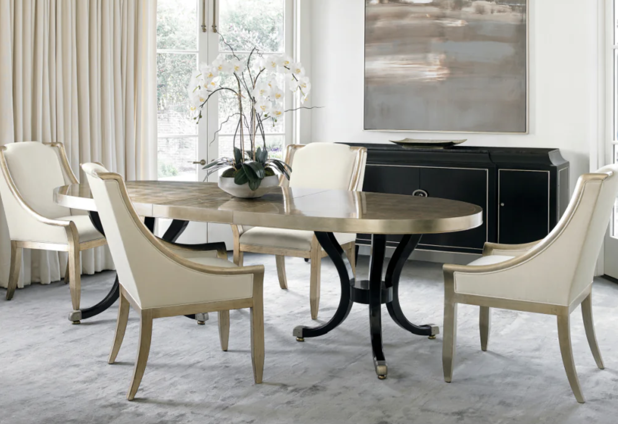 Latticed Oval Dining Table | Caracole Draw Attention