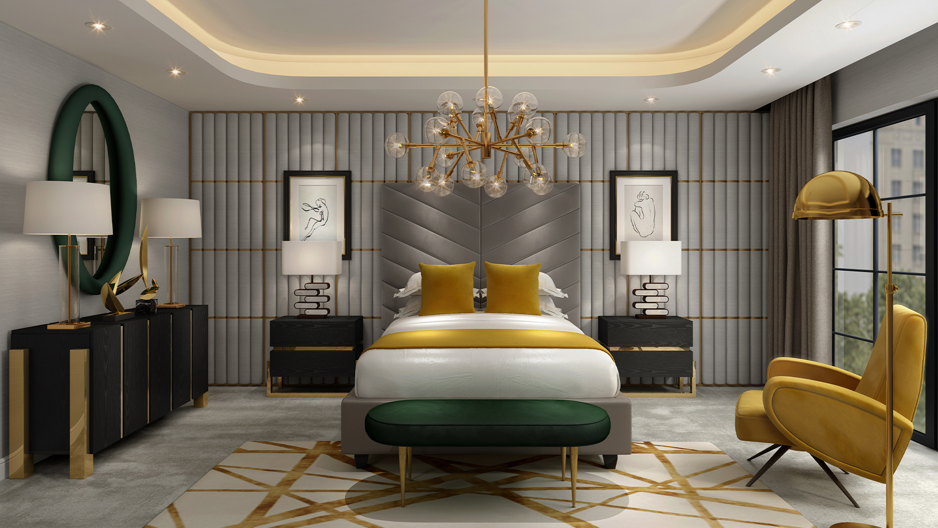 Gold Globe Chandelier | Liang & Eimil Baldwin