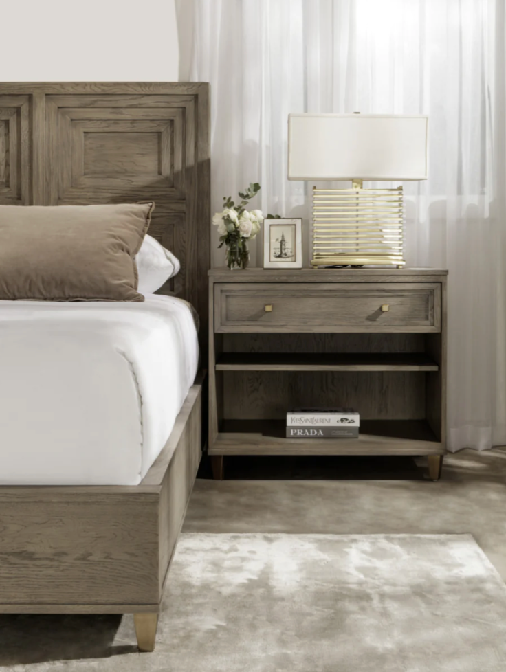 Layered Frame Oak Queen Bed | Andrew Martin Claiborne
