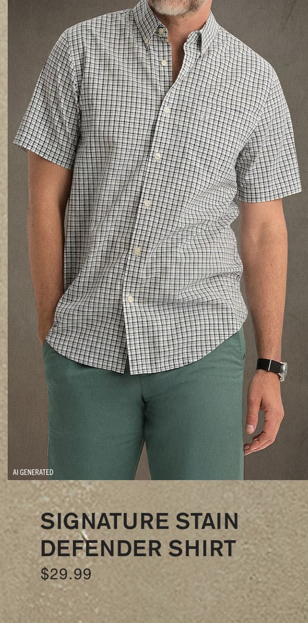 Signature Stain Defender Shirt Now $29.99