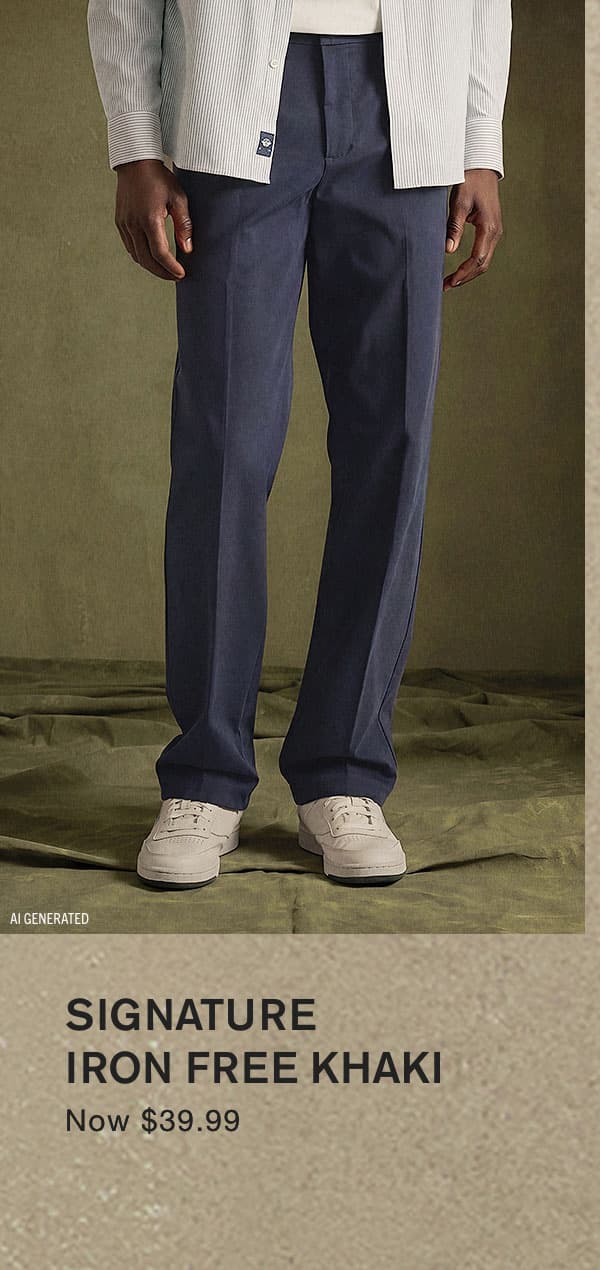 SIGNATURE IRON FREE KHAKI Now $39.99