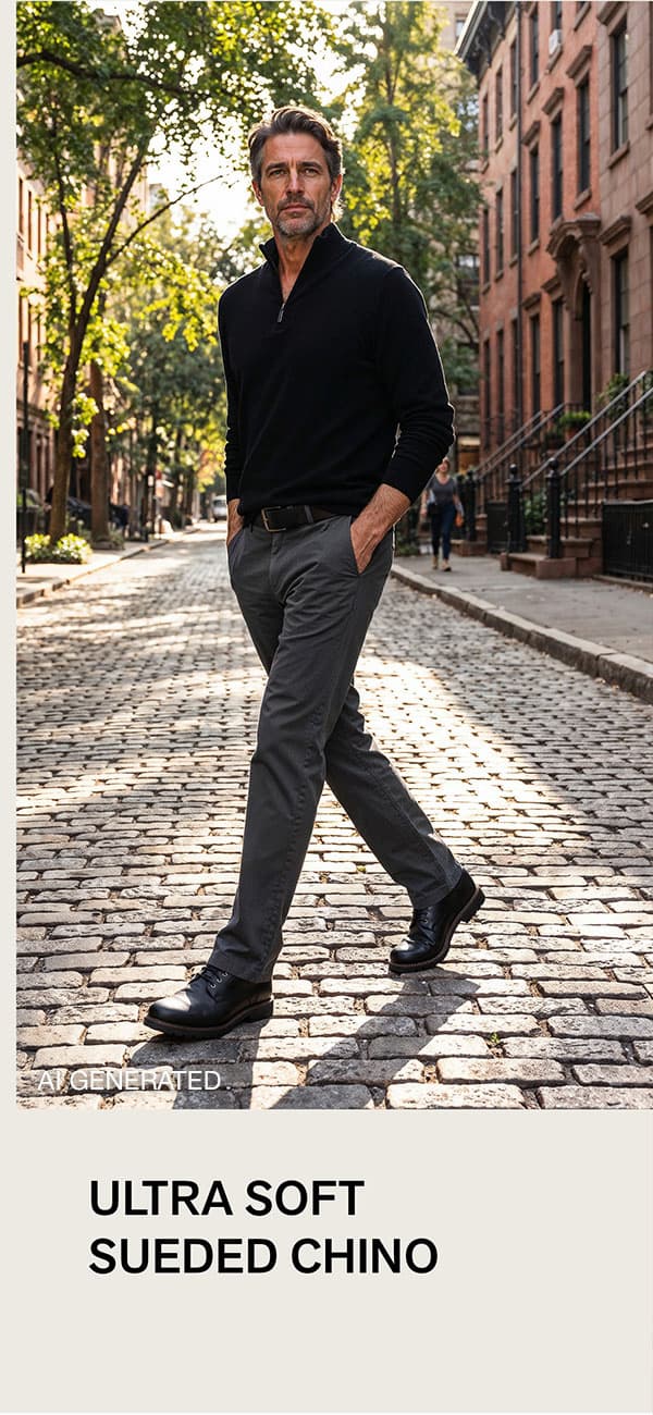 ULTRA SOFT SUEDED CHINO