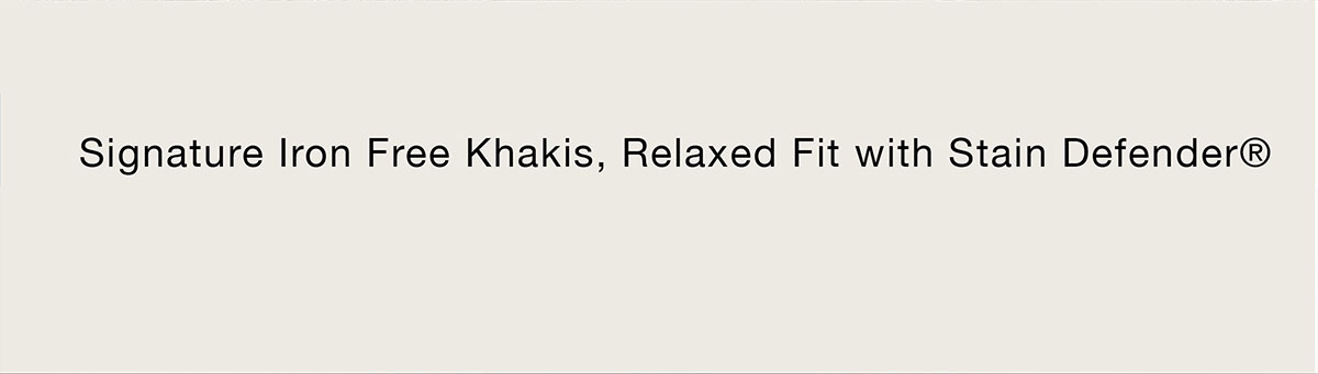 Signature Iron Free Khakis, Relaxed Fit with Stain Defender®