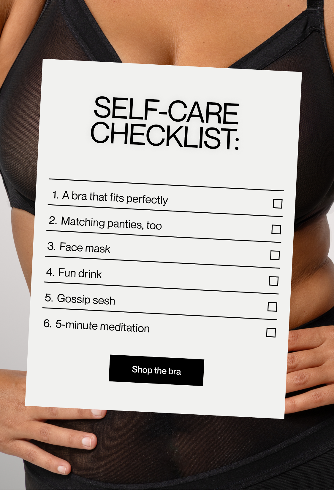 SELF-CARE CHEKLIST: | Shop the bra
