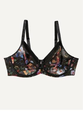Sheer Mesh Full Coverage Unlined Underwire Bra