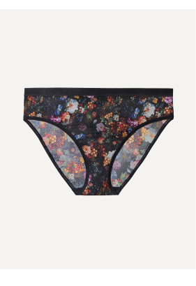 Sheer Mesh High Cut Brief