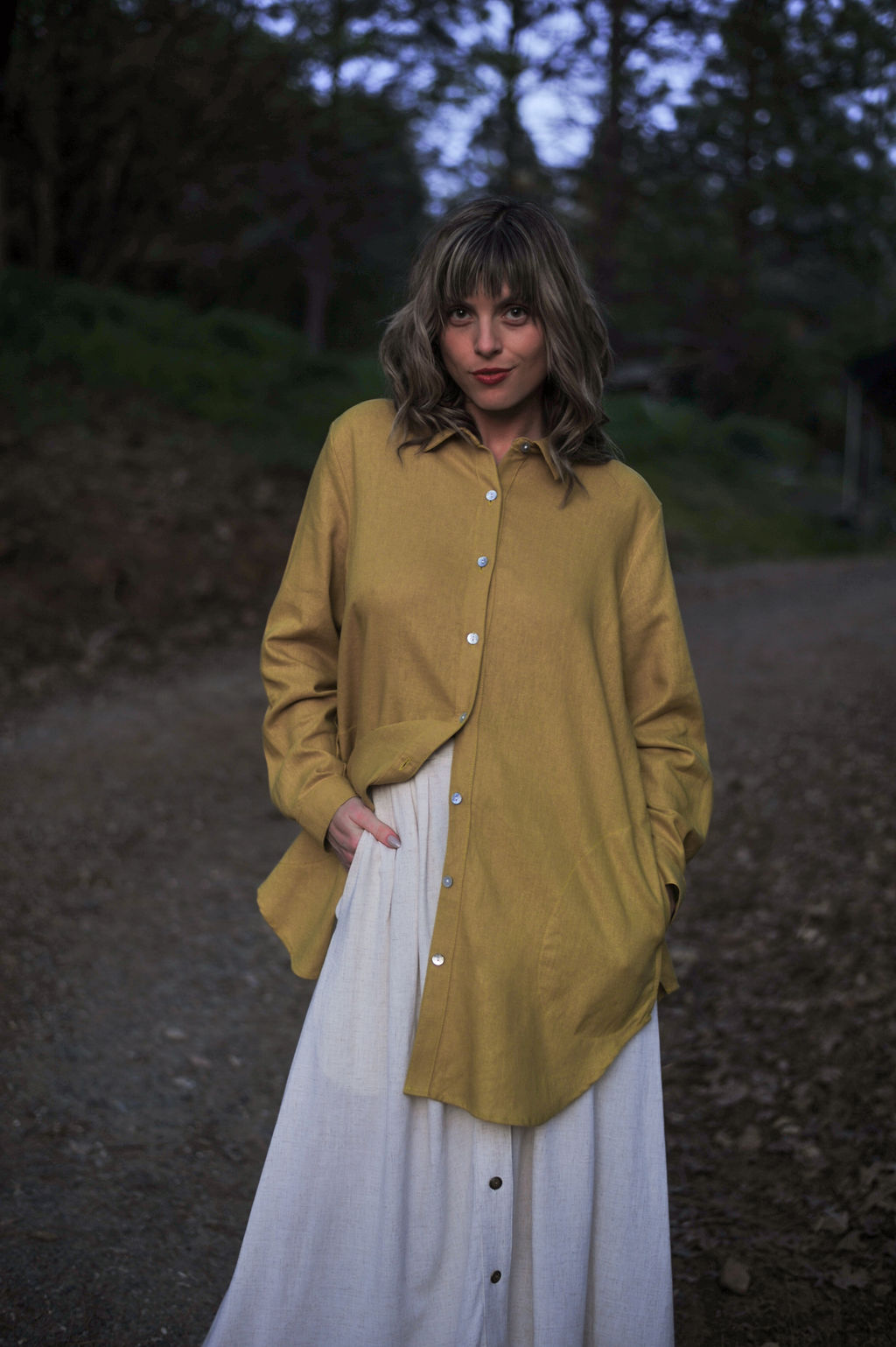 cora cover up yellow linen top