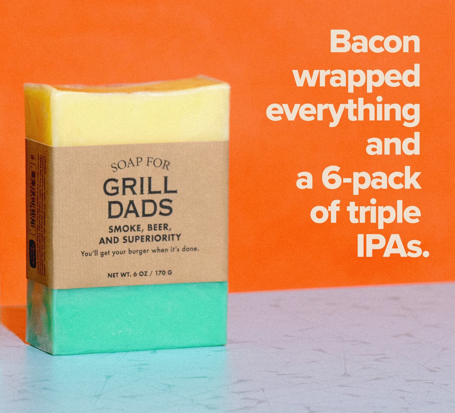 Bacon-wrapped everything and a 6-pack of triple IPAs