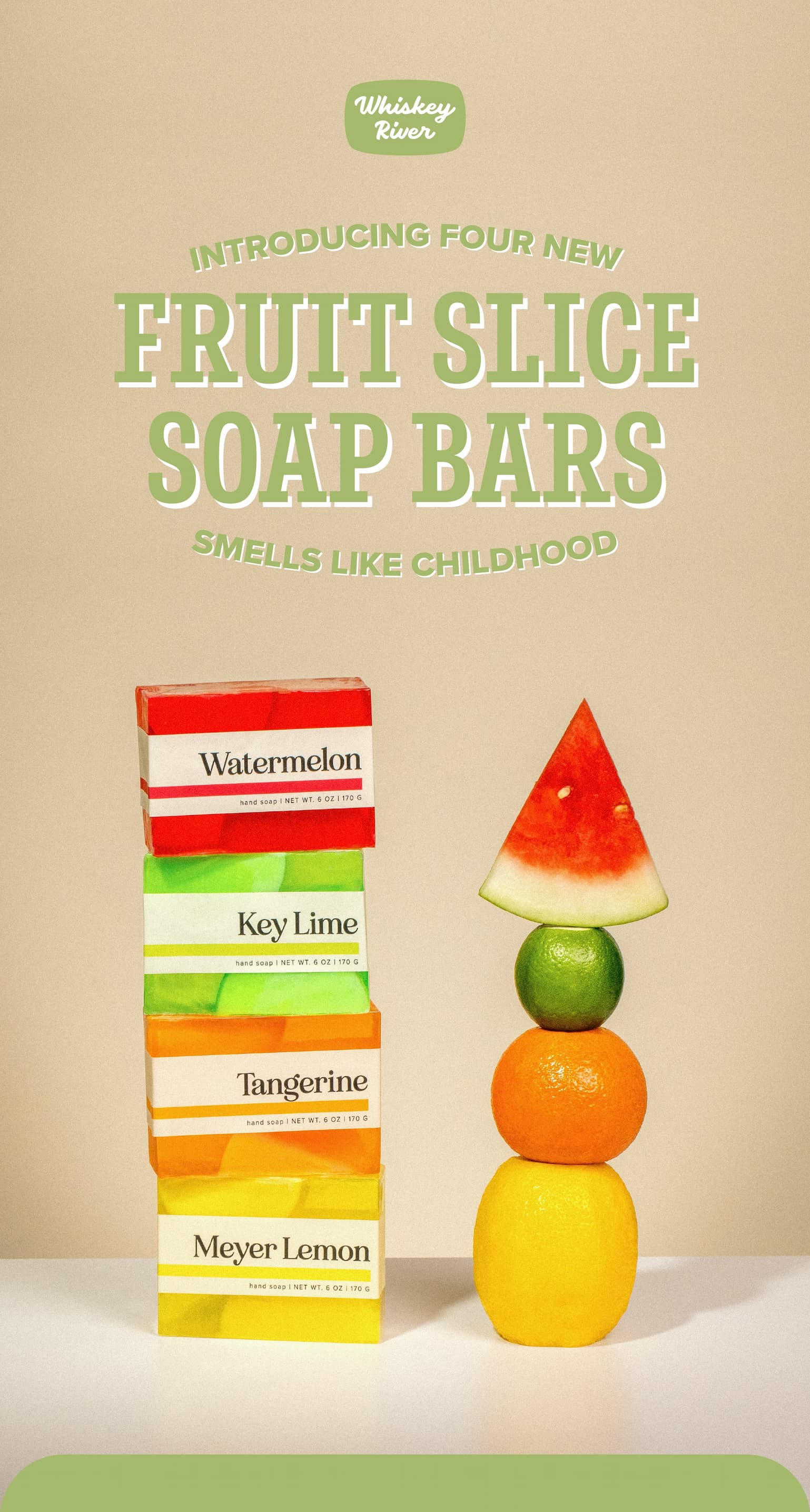 Introducing four new Fruit Slice Soap Bars! Smells like childhood.