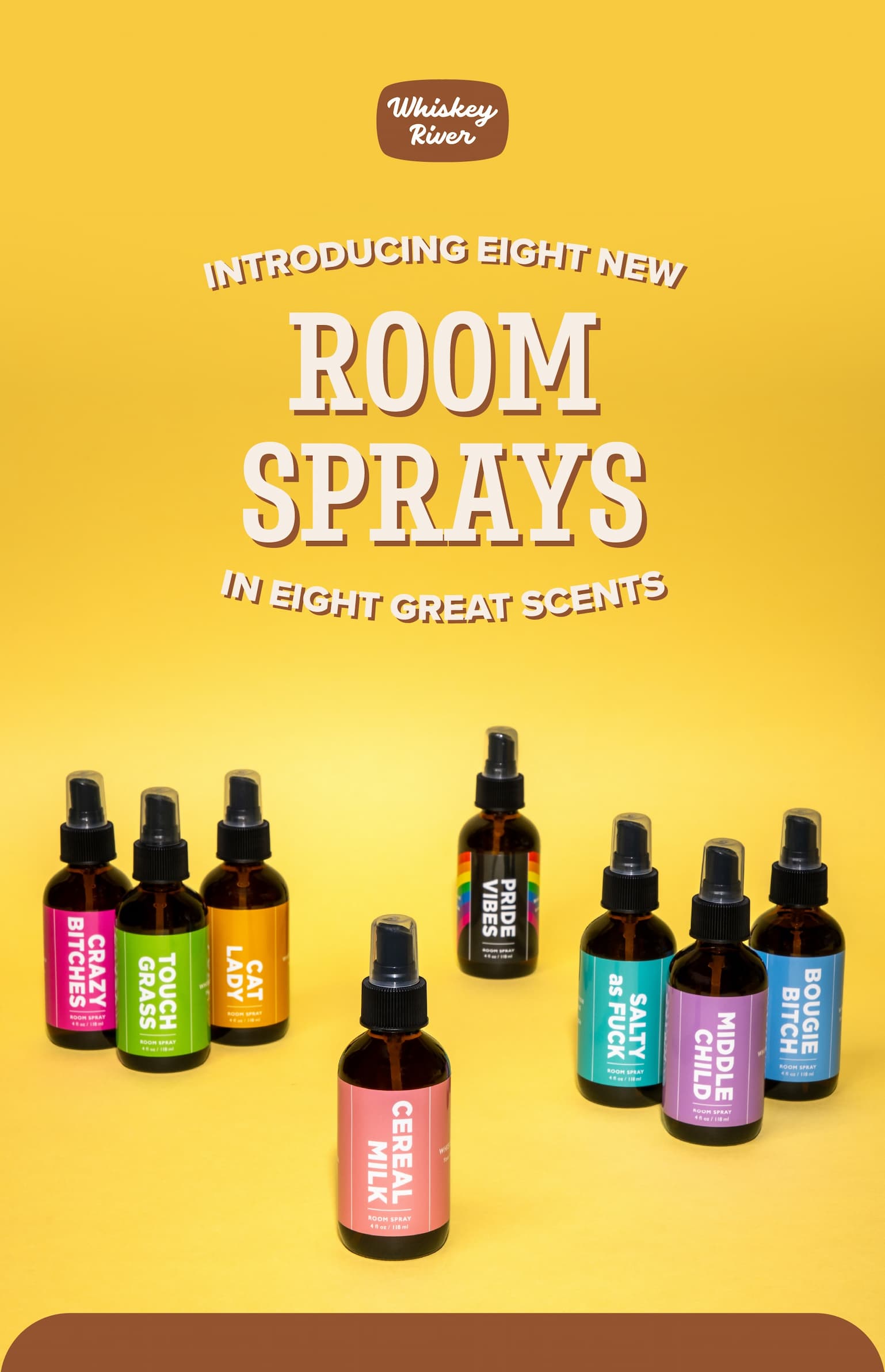 Introducing eight new Room Sprays in eight great scents!