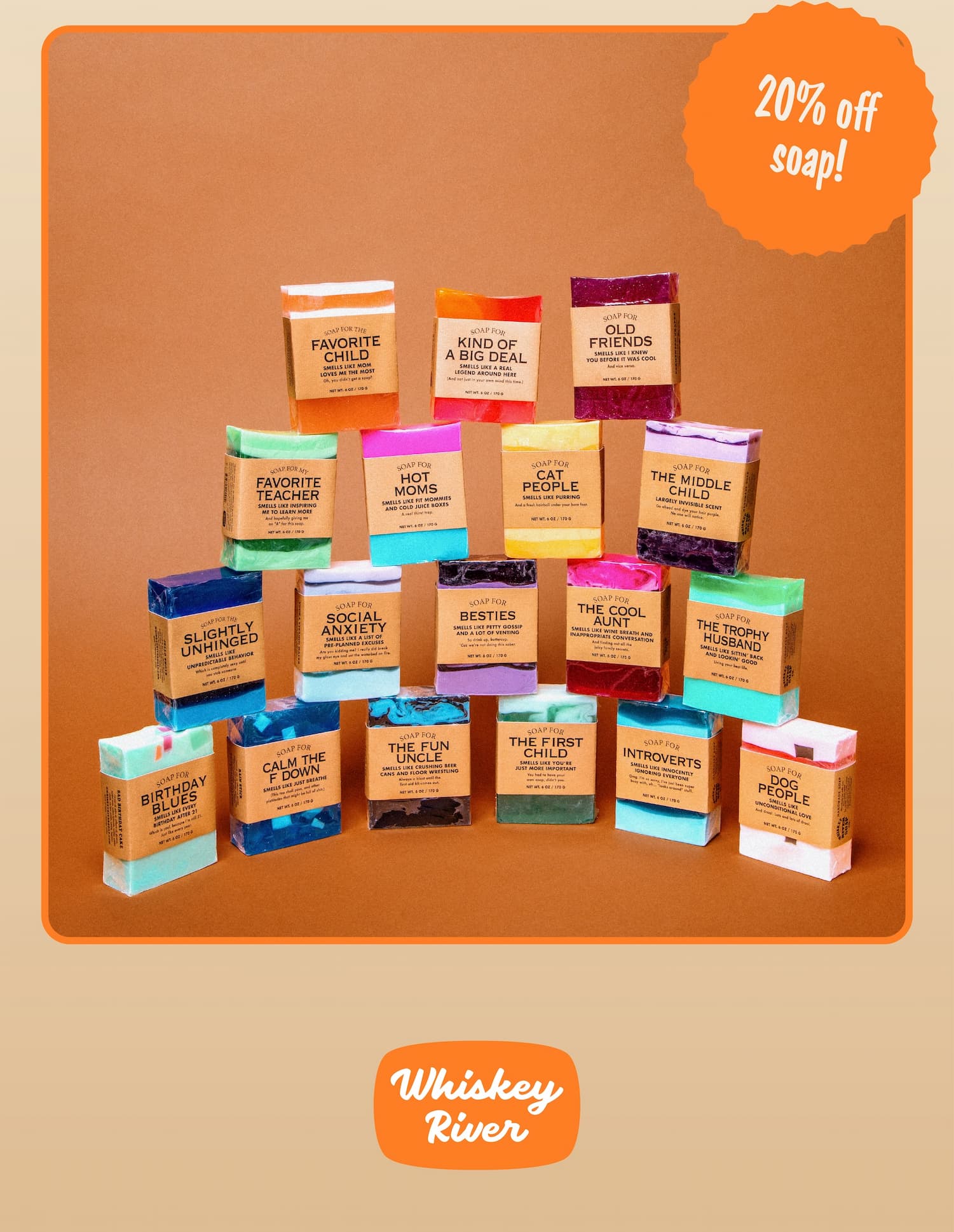 20% off soap!