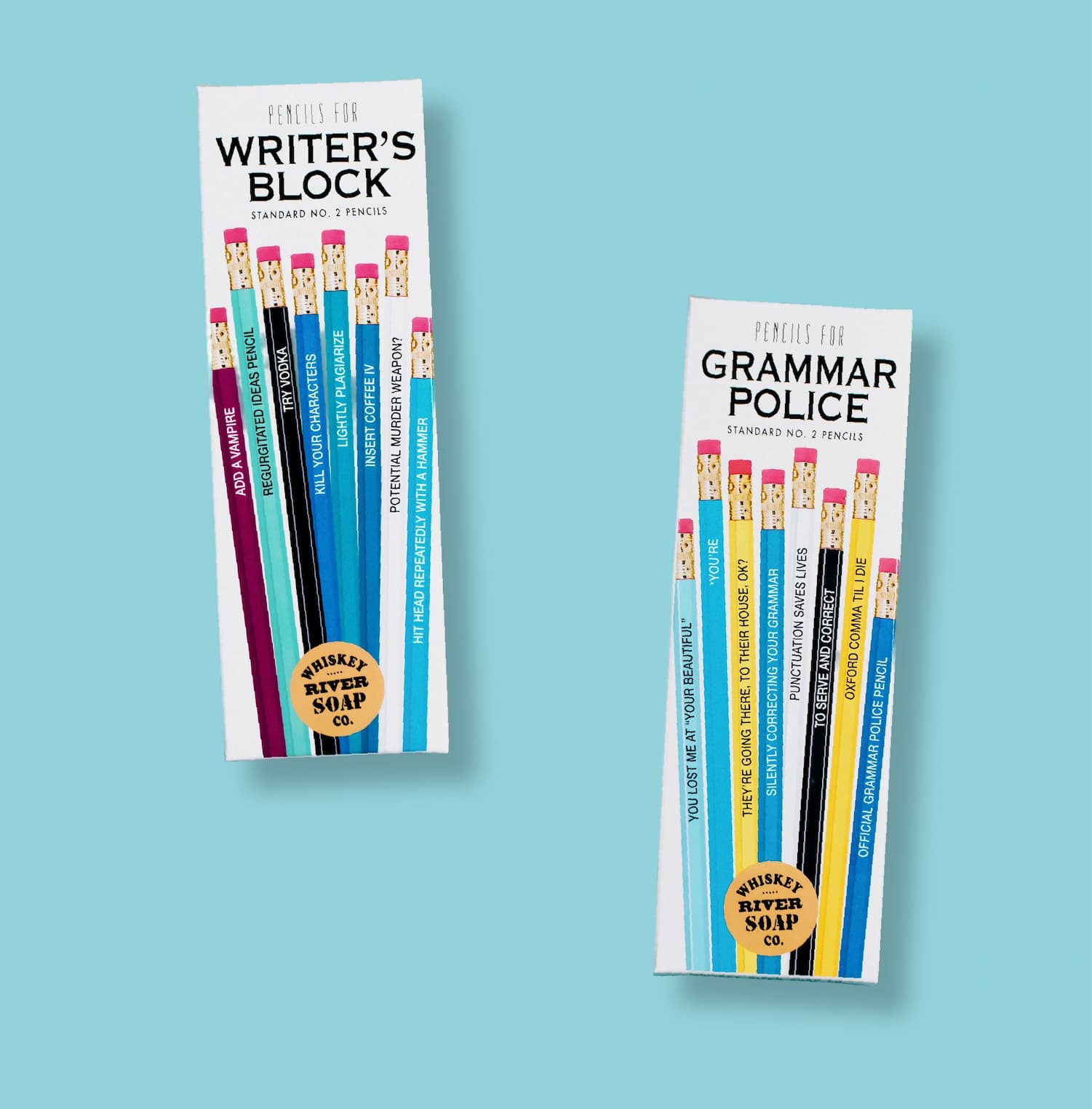 Pencils for Writer's Block. Pencils for Grammar Police